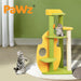 PaWz Cat Tree Two-Levels - Green 100cm - petpawz.com.au