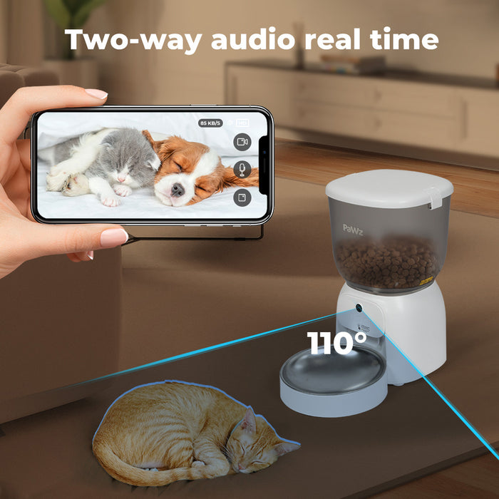 Pawz Automatic Pet Feeder Dog Cat Feeder Camera Wifi Auto Smart Food Dispenser