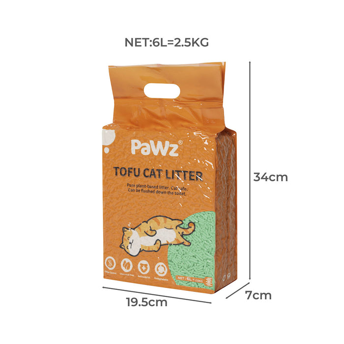 PaWz Tofu Cat Litter Clumping Flushable Green Tea Scent