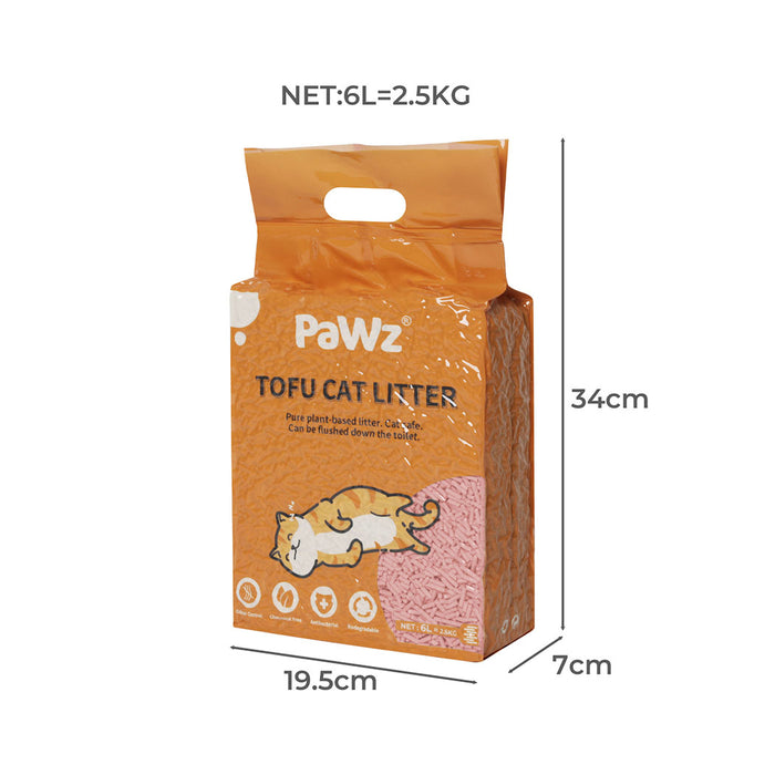 PaWz Tofu Cat Litter Clumping Flushable Watermelon Scent - petpawz.com.au