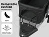 PaWz Pet Dog Stroller Pram - Black - petpawz.com.au