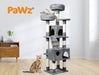 Pawz Cat Scratching Post Tower House Grey 141cm - petpawz.com.au