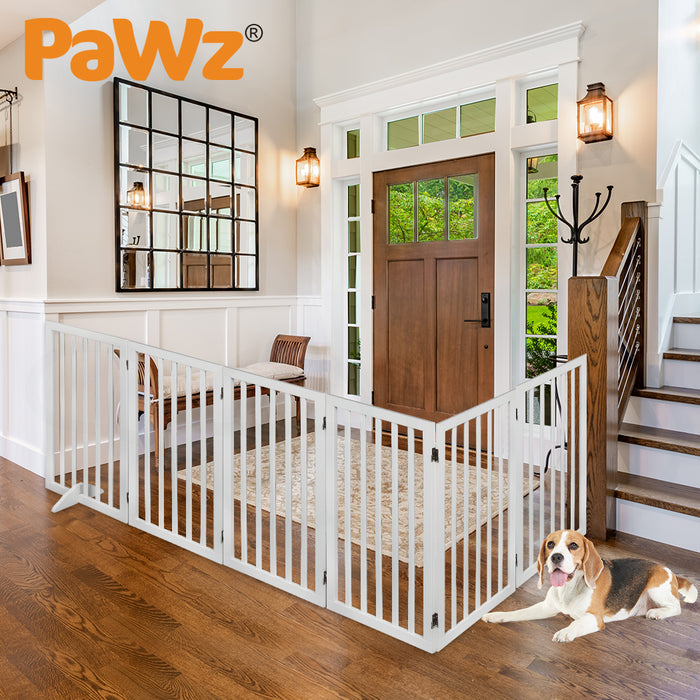 PaWz Wooden Pet Gate - White