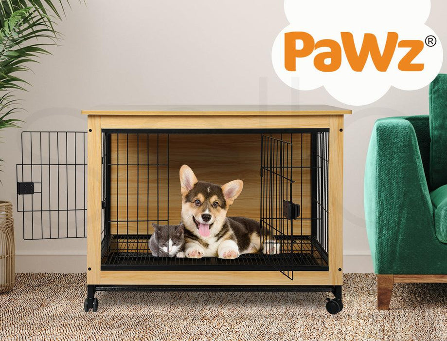 PaWz Premium Wooden Wire Dog Kennel - petpawz.com.au