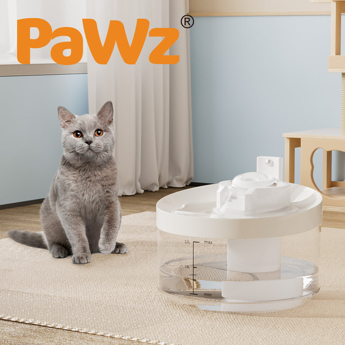 Pawz LED Automatic Electric Pet Water Fountain Dog Cat Drinking Dispenser 2.2L