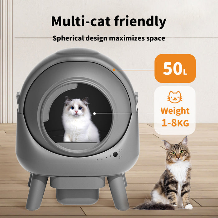 PaWz Smart Cat Litter Box Automatic Self Cleaning with APP Control Odor-Removal