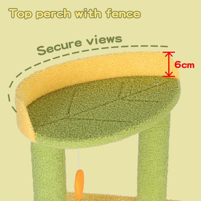 PaWz Cat Tree Scratching Post Multi-Level - Green 146cm - petpawz.com.au