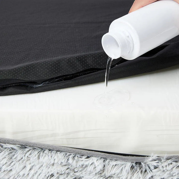 Water dropping on pawz-orthopaedic dog bed