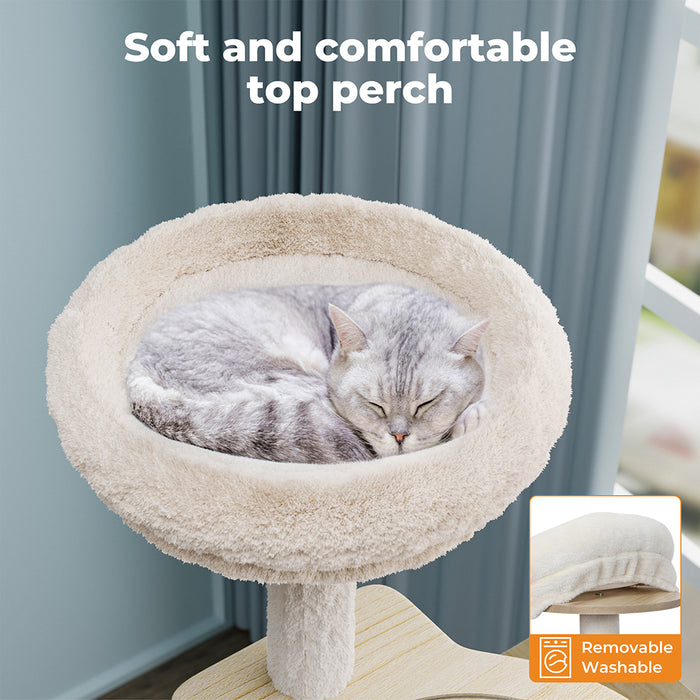 Wooden cat tree top perch