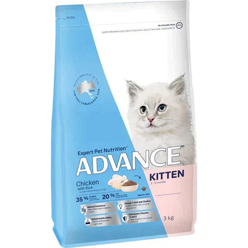 Advance Cat Kitten Chicken with Rice 3kg - petpawz.com.au