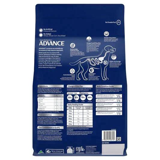 Advance Dog Adult Medium Breed Turkey with Rice 15kg - petpawz.com.au