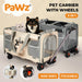 cat & Dog in Pawz 4-Wheel Pet Carrier 