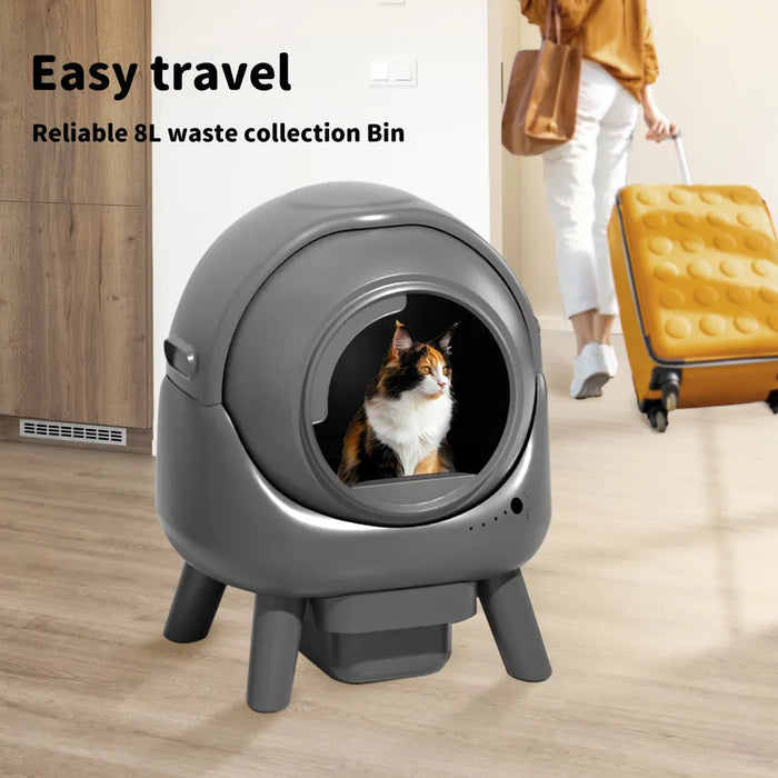 Cat in aWz AutoClean Lite Automatic Self Cleaning Cat Litter Box 