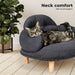 cat lying on cloud cushion pet bed​