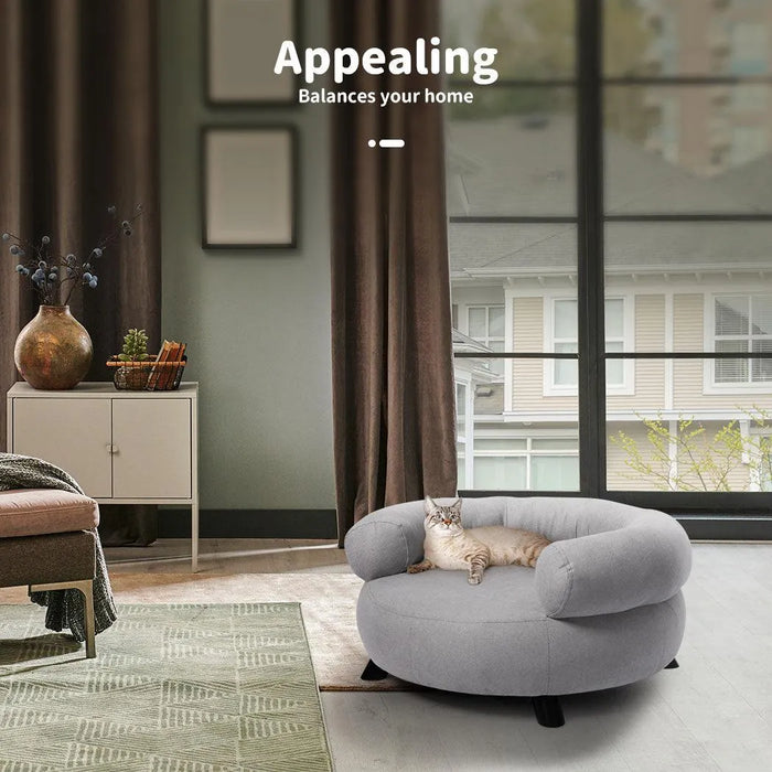 cat on the PaWz Round Dog Sofa Lounge Chair