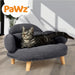 cat relaxing on cloud cushion pet bed​