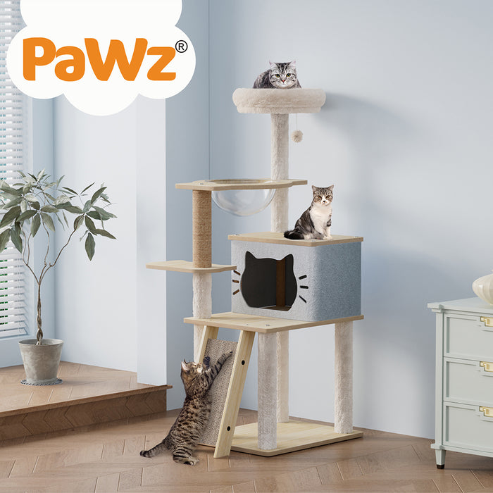 Cats on Pawz Wooden Multi-level Cat Tree Tower