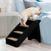 dog walking on PaWz Indoor Dog Steps for Bed 