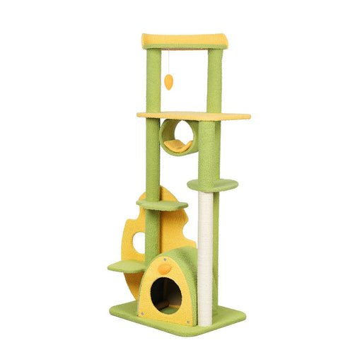 PaWz Cat Tree Scratching Post Multi-Level - Green 146cm - petpawz.com.au