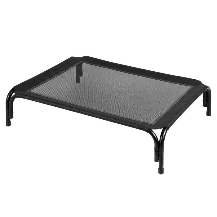 Raised Dog Bed Elevated Cooling Breathable Mesh for Indoor Outdoor Black