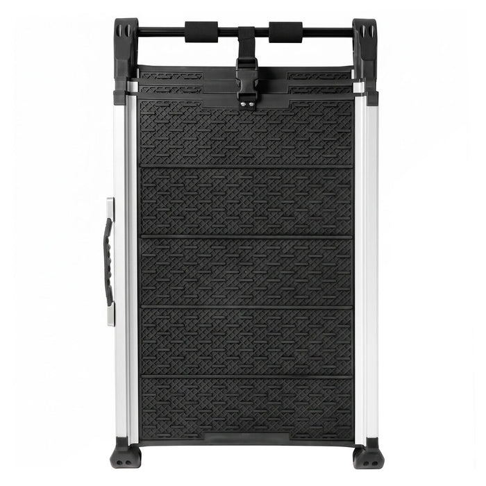 Dog Ramp Foldable Extendable with Reflective Strips Non Slip for Car Black