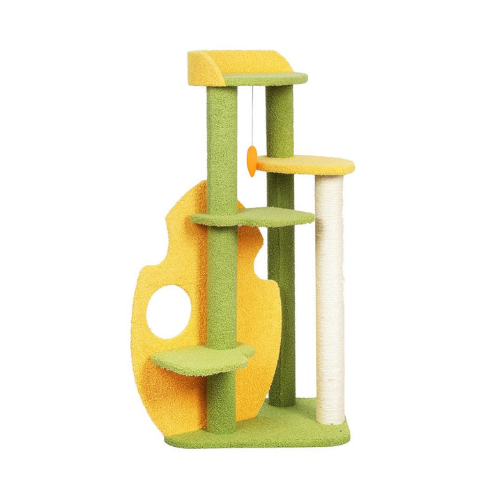 PaWz Cat Tree Two-Levels - Green 100cm - petpawz.com.au