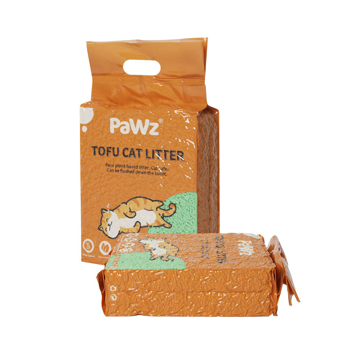 PaWz Tofu Cat Litter Clumping Flushable Green Tea Scent