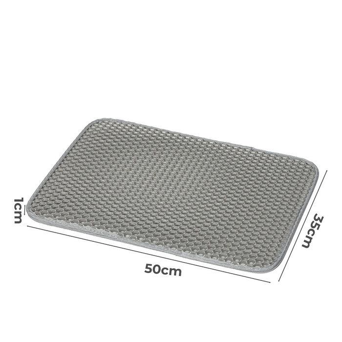 Cat Litter Mat Large Litter Box Pet Trapping Sifting Mats Waterproof Tray
