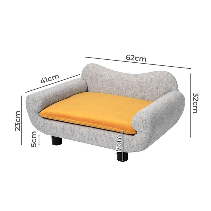 Pet Sofa Bed Detachable Warm Soft Back Lounge Couch Washable Cover - petpawz.com.au