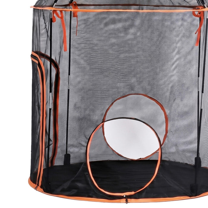 Cat Tunnel Enclosure Large Foldable Spacious Mesh for Indoor Outdoor Black