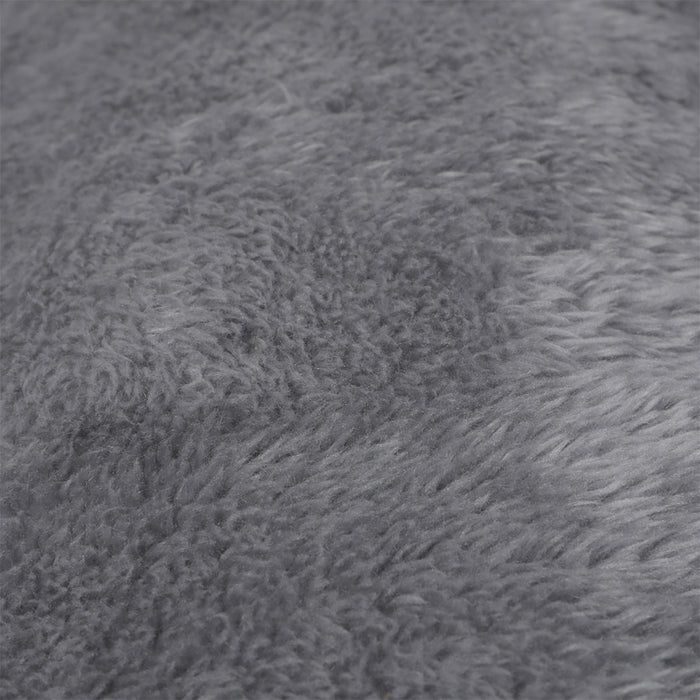 Dog Bed Large Plush Mat Water Resistant Base for Camping Car Boot Grey