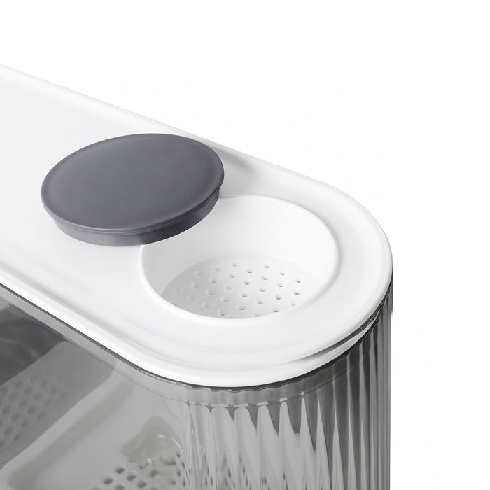 Automatic Cat Feeder Gravity Food and Water Dispenser for Home Travel White