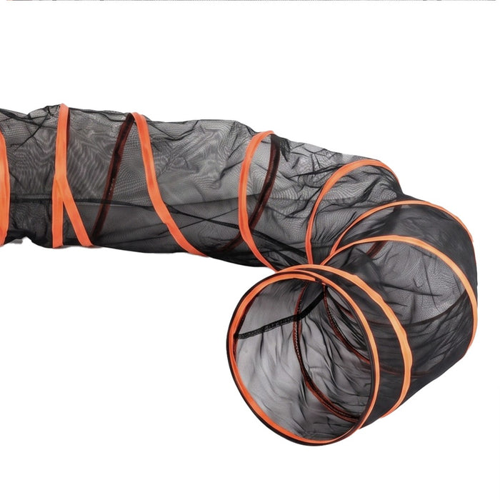 Cat Tunnel Enclosure Large Foldable Spacious Mesh for Indoor Outdoor Black
