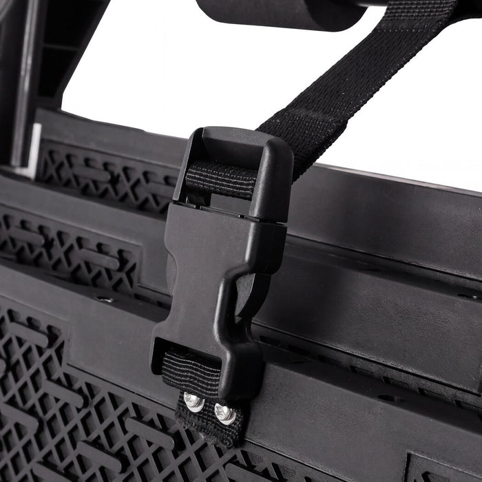 Dog Ramp Foldable Extendable with Reflective Strips Non Slip for Car Black