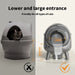 large entrance in PaWz AutoClean Lite Automatic Self Cleaning Cat Litter Box