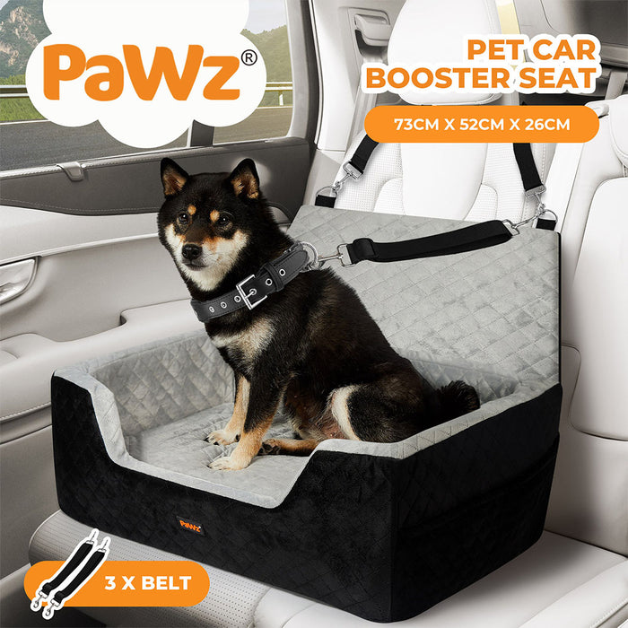 Pawz Dog Car Booster Seat Belt Safety Protector Pet Travel Bed Basket Washable