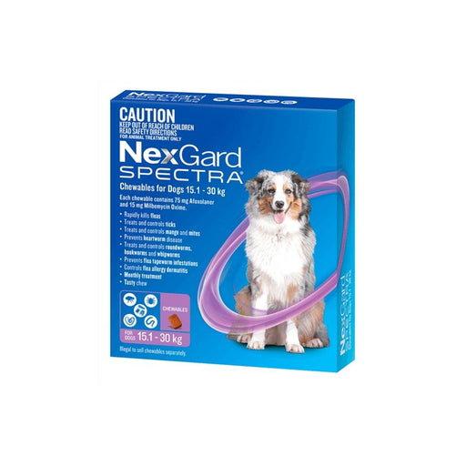 NexGard Spectra Large Dog - Purple (6 Pack) - petpawz.com.au
