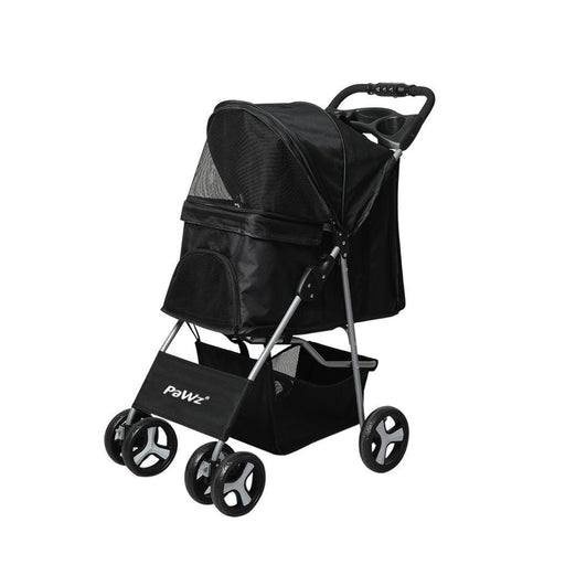 PaWz 4 Wheels Pet Stroller with Detachable Basket - petpawz.com.au