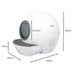 PaWz Automatic Smart Cat Litter Box Self-Cleaning Dimensions 