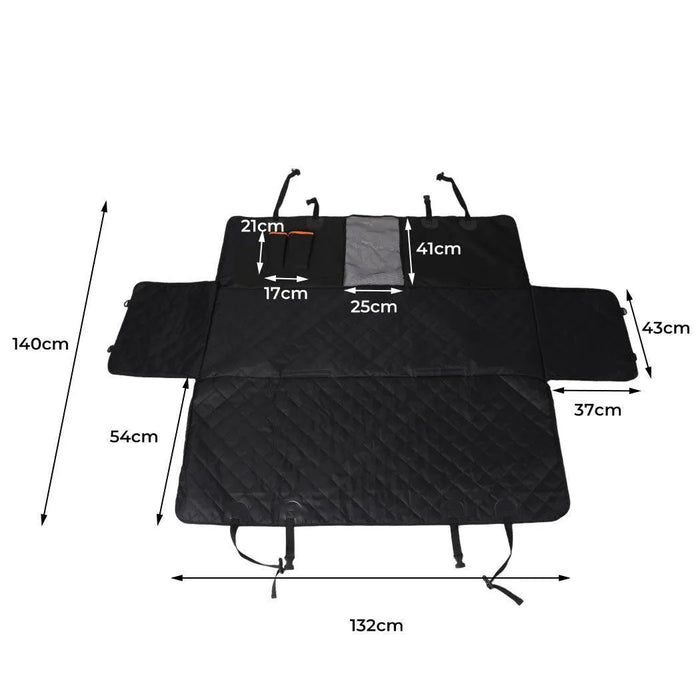 Pawz Pet Back Seat Cover Dimensions
