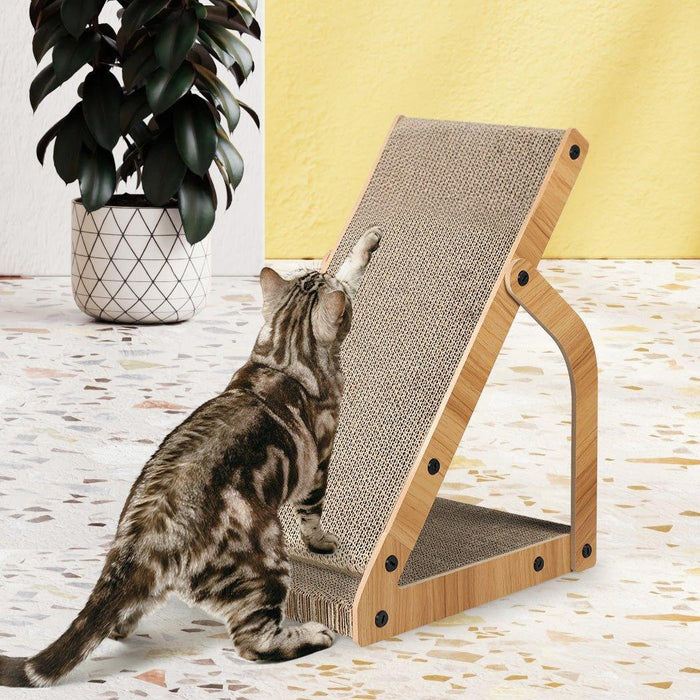 PaWz Cat Scratcher Scratching Board Corrugated Cardboard Scratch Bed Toy Pad Mat - petpawz.com.au