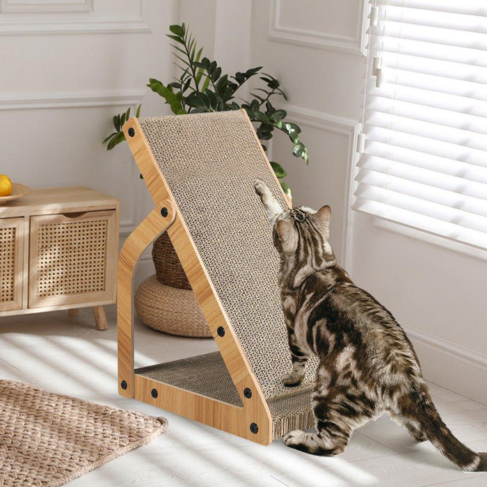 PaWz Cat Scratcher Scratching Board Corrugated Cardboard Scratch Bed Toy Pad Mat - petpawz.com.au