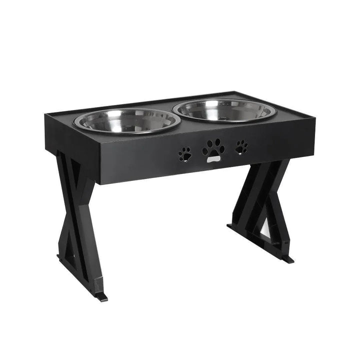Elevated Dog Bowls Food Water Double Bowls Adjustable Height