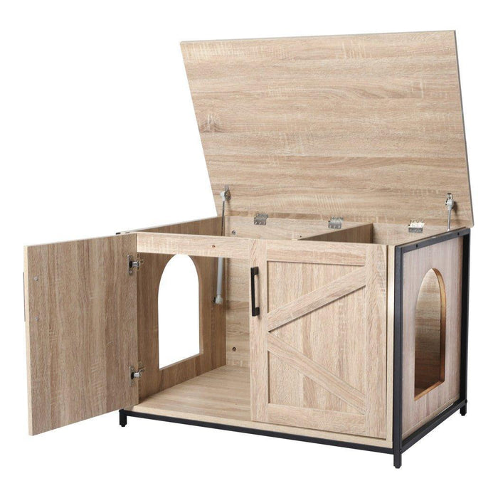 PaWz Cat Litter Cabinet Furniture - Greige - petpawz.com.au