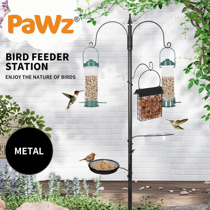 PaWz Metal Bird Feeder With Hanging Wild Seed Container - petpawz.com.au