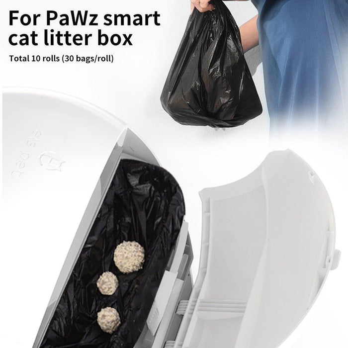 PaWz 10 Rolls Waste Bag Replacement Refill For PaWz Automatic Cat Litter Box - petpawz.com.au