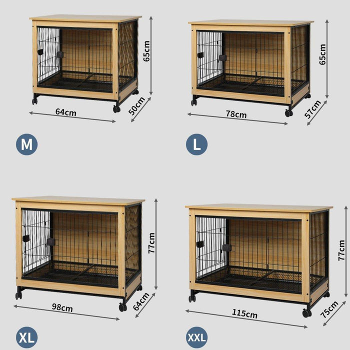 PaWz Premium Wooden Wire Dog Kennel - petpawz.com.au