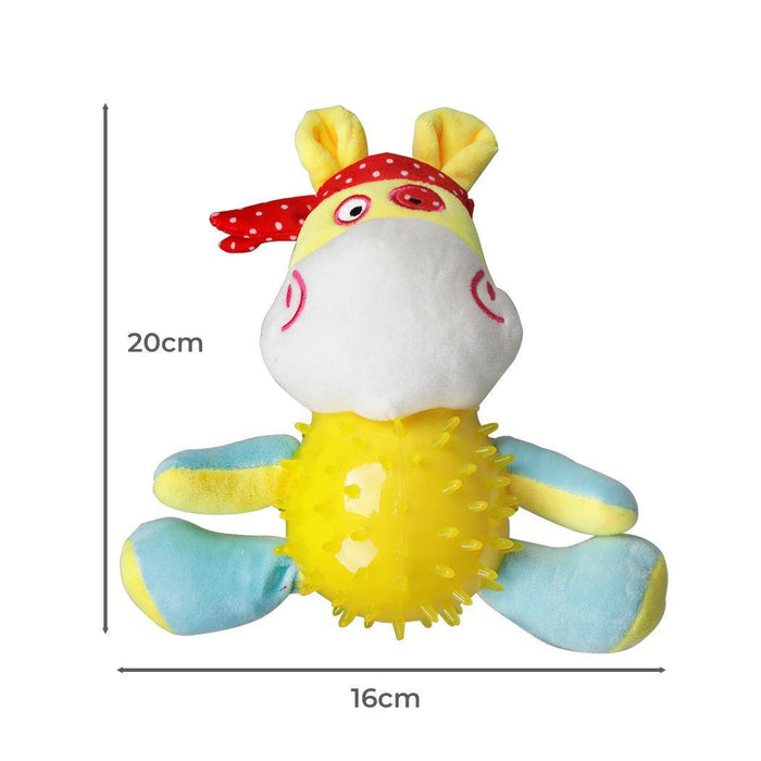 PaWz Yellow Hippo Dog Toy - petpawz.com.au