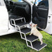 pug climbing on PaWz Foldable Aluminum Pet Steps