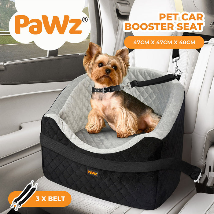 Pawz Dog Car Booster Seat Belt Safety Protector Pet Travel Bed Basket Washable